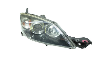 Srebrna lampa prawa przednia xenon do Mazdy 3 I BK