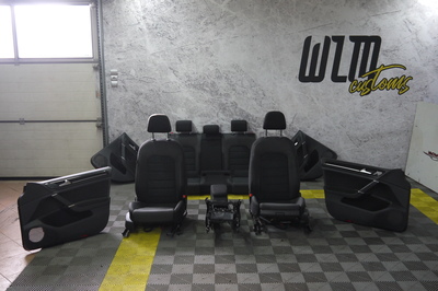 Czarne fotele z masażem do VW Golf VII