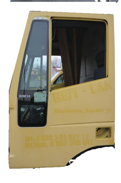 Żółte drzwi lewe przednie do Iveco Eurocargo 80E14